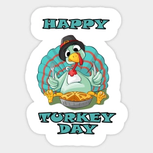 happy turkey day Sticker